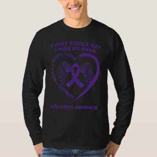 Camiseta Cinta Púrpura En Memoria De Mi Grap De Nana Alzhei