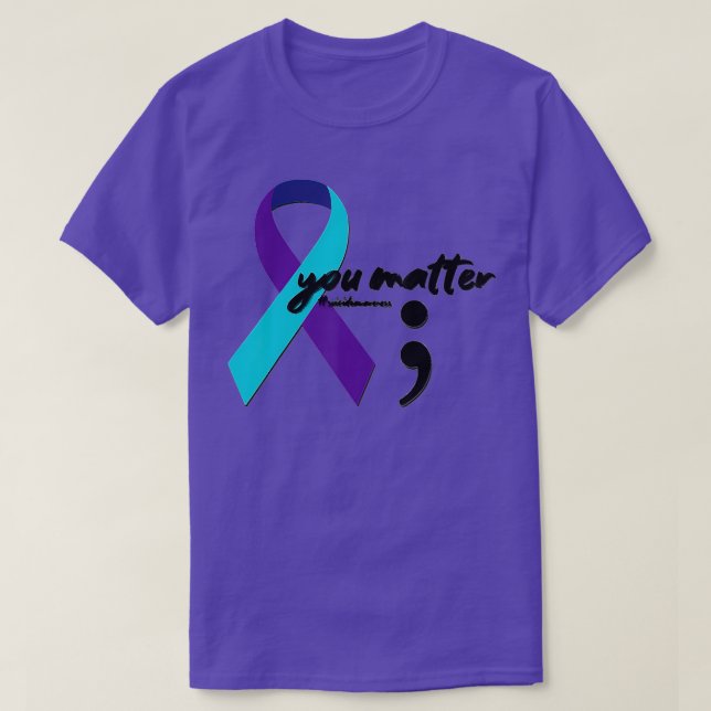 Camiseta Cinta que importa la conciencia sobre el suicidio  (Diseño del anverso)