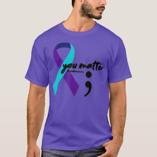 Camiseta Cinta que importa la conciencia sobre el suicidio 