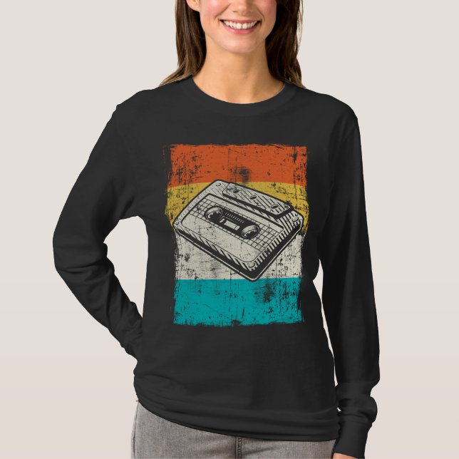 Camiseta Cinta retro Cinta 80s 90s Música Art Mixtape (Anverso)