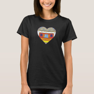 Camiseta Cinta Retro Cinta Cinta Corazón Vintage Música 80s