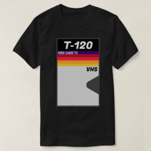 Camiseta Cinta retro T-120 VHS para cintas T-1980