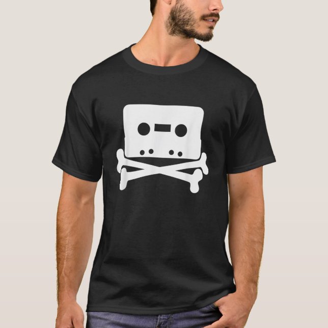 Camiseta Cinta retro vintage Skull y Crossbone T (Anverso)