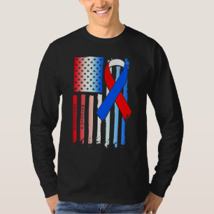 Camiseta Cinta Roja Blanca Azul de la Bandera Americana Con