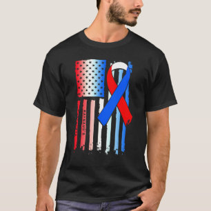 Camiseta Cinta Roja Blanca Azul de la Bandera Americana Con