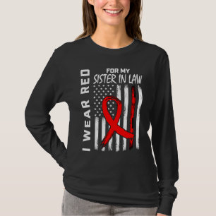 Camiseta Cinta Roja Cuñada Conciencia de la Enfermedad del