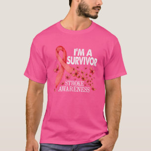 Camiseta Cinta roja de mariposa roja soy sobreviviente de S