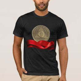 Camiseta Cinta roja de monedas de 1 año de aniversario