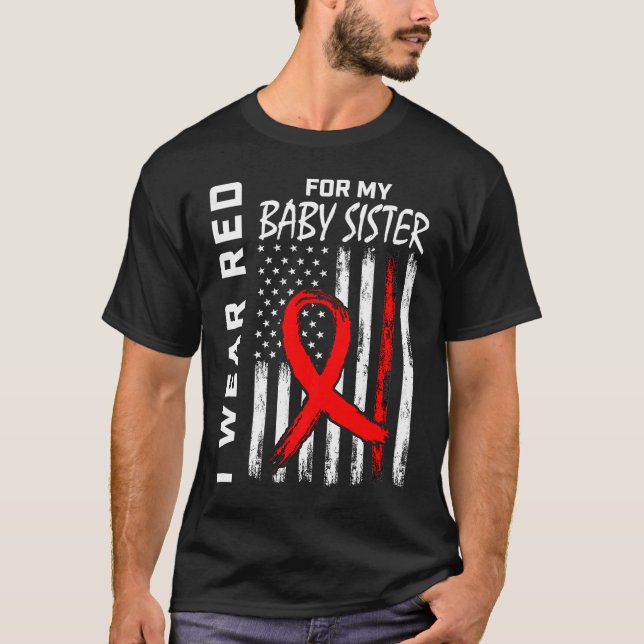 Camiseta Cinta roja Hermandad de Bebé Amor de Concienciació (Anverso)