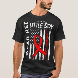 Camiseta Cinta roja Niño pequeño niño niño con enfermedades