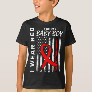 Camiseta Cinta Roja Para La Bandera De Concientización Sobr