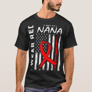 Camiseta Cinta roja para la enfermedad cardíaca de Nana Con