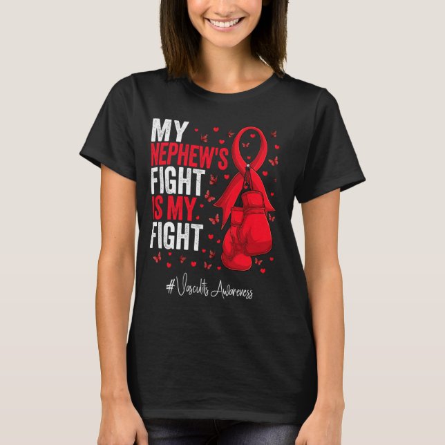 Camiseta Cinta Roja Sobrino Vasculitis Conciencia (Anverso)
