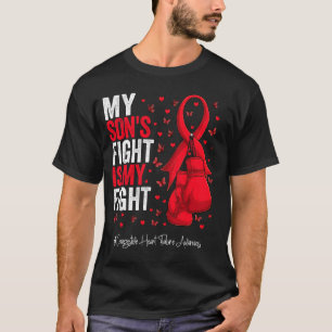 Camiseta Cinta Roja Son Concienciación De Insuficiencia Car
