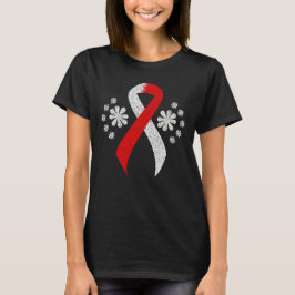 Camiseta Cinta roja y blanca para el tablero de anuncios