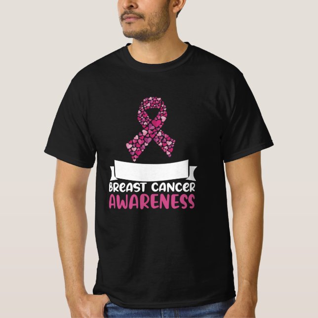 Camiseta Cinta rosa Adorable Concienciación sobre el cáncer (Anverso)