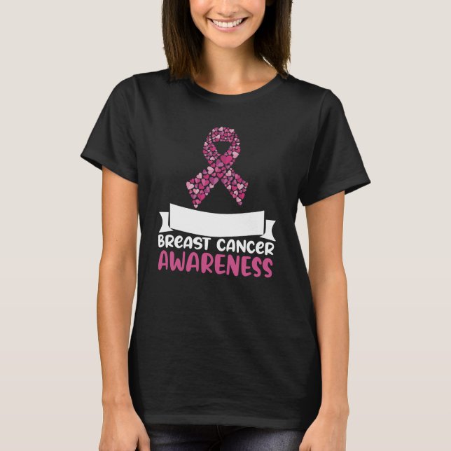 Camiseta Cinta rosa Adorable Concienciación sobre el cáncer (Anverso)