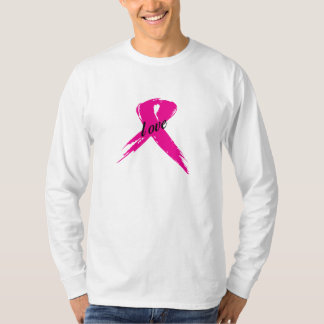 Camiseta Cinta rosa Amor Unisex Tee de manga larga