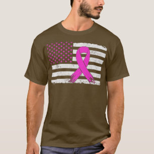 Camiseta Cinta Rosa Angustiada Conciencia del Cáncer de Sen