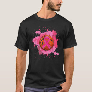 Camiseta Cinta rosa Baloncesto Conciencia sobre el cáncer d
