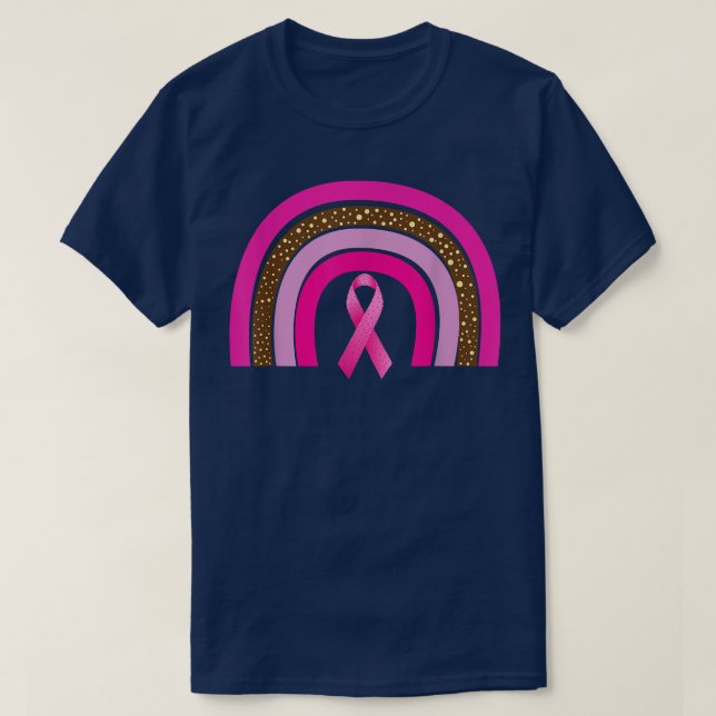 Camiseta Cinta rosa Boho Arcoiris Concienciación sobre el c (Diseño del anverso)