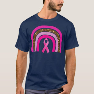 Camiseta Cinta rosa Boho Arcoiris Concienciación sobre el c