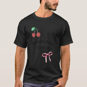 Camiseta Cinta Rosa Buenos Aires Argentina Cerezas Estética