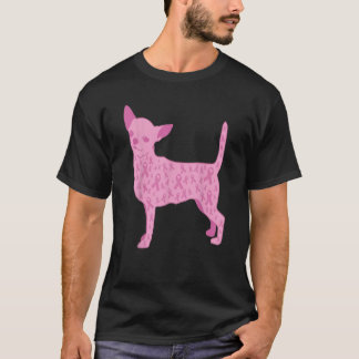 Camiseta Cinta rosa Chihuahua Cáncer Inspirador de Mama