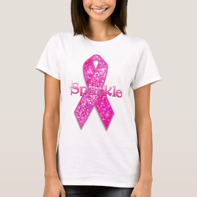 Camiseta Cinta rosa Cinta de la parrilla (Anverso)