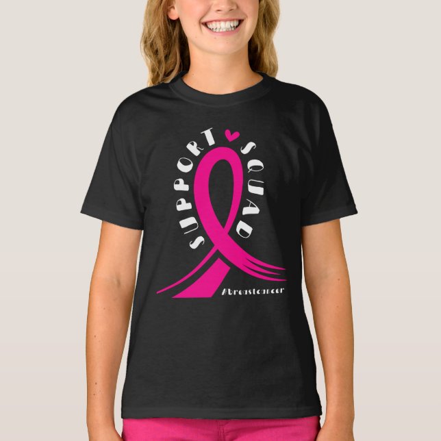 Camiseta Cinta rosa de apoyo al cáncer de mama (Anverso)