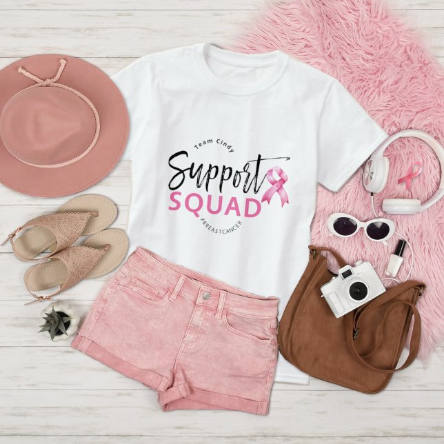 Camiseta Cinta rosa de Cáncer de Mama Escuadrón de Apoyo (Subido por el creador)