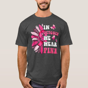 Camiseta Cinta Rosa De Girasol En Octubre Usamos Brea Rosa