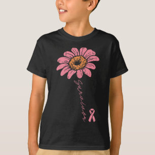 Camiseta Cinta rosa de girasol Sobreviviente de Cáncer de M