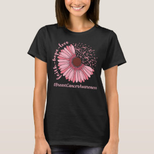 Camiseta Cinta rosa Flower Conciencia de las mujeres sobre 