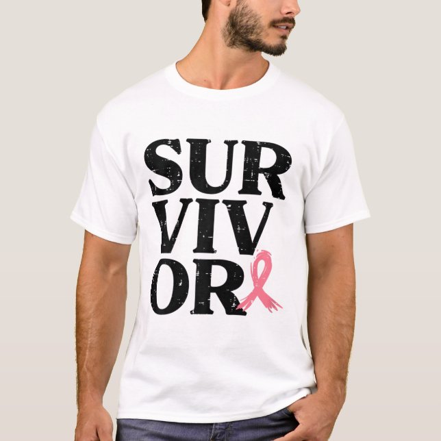Camiseta Cinta rosa Guerrera de Cinta de Mama Concienciador (Anverso)