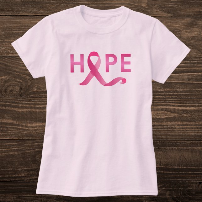 Camiseta Cinta rosa HOPE Conciencia sobre el cáncer de mama (Subido por el creador)