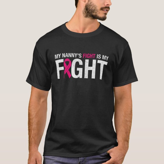 Camiseta Cinta rosa mes de octubre, la lucha de mi nana es  (Anverso)
