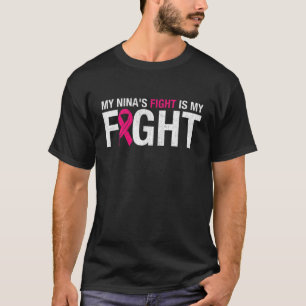 Camiseta Cinta rosa mes de octubre mi lucha de Nina es mi W