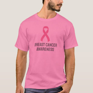 Camiseta Cinta rosa para la toma de conciencia sobre el cán