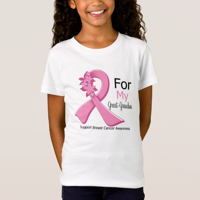 Camiseta Cinta rosa para mi abuela - Cáncer de mama (Anverso)