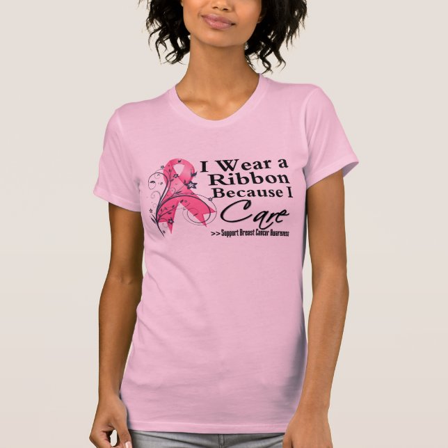Camiseta Cinta rosa porque me importa - Cáncer de Mama (Anverso)