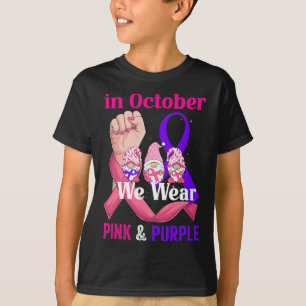 Camiseta Cinta Rosa Púrpura Conciencia Violencia Doméstica 