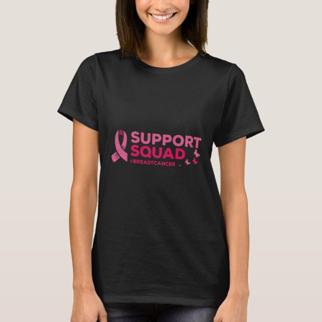 Camiseta Cinta Rosa Y Mariposa Para Respaldar La Brecha Esc (Anverso)