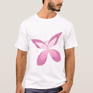 Camiseta Cinta rosada de la mariposa
