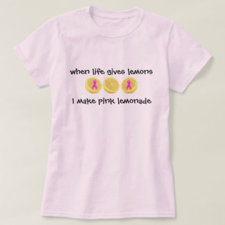 Camiseta Cinta rosada del rosa de la limonada para el