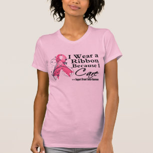 Camiseta Cinta rosada porque cuido - cáncer de pecho