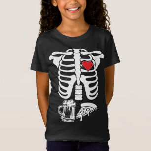 Camiseta Cinta Skeleton X-Ray Maternity Pizza Halloween P