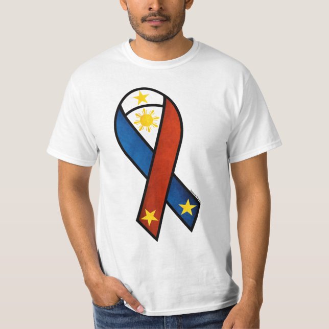 Camiseta Cinta temática de la bandera filipina (Anverso)
