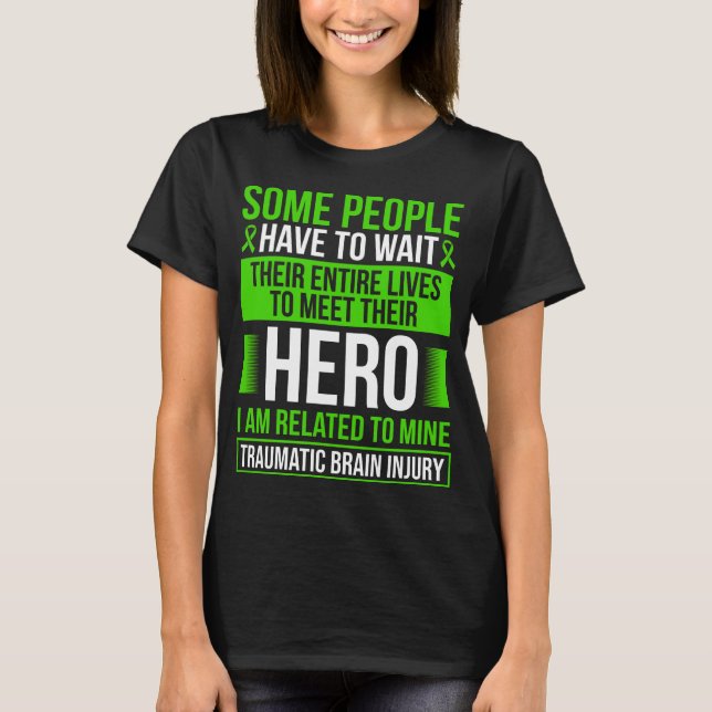 Camiseta Cinta Traumática Lesiones Cerebrales Cinta TBI War (Anverso)