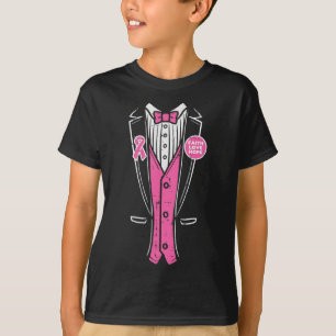 Camiseta Cinta Tuxedo Concienciación sobre el Cáncer de Mam